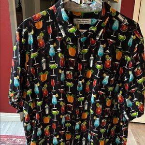 Tommy Bahama classic men’s tropical cocktail short sleeve shirt, size XL